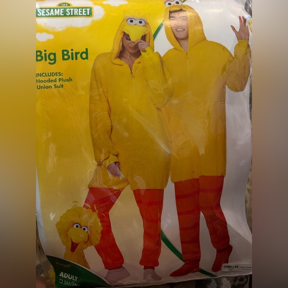 Spirit Big Bird Costume Sesame Street Unisex Adult S/M Halloween - Picture 1 of 7